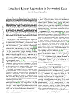 Localized Linear Regression in Networked Data