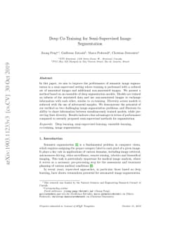 Deep Co-Training for Semi-Supervised Image Segmentation
