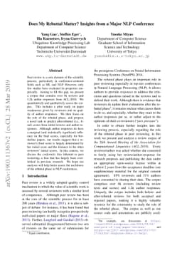 Does My Rebuttal Matter? Insights from a Major NLP Conference