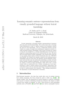 Learning semantic sentence representations from visually grounded
  language without lexical knowledge