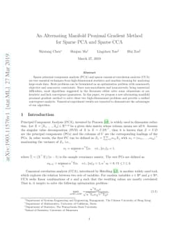 An Alternating Manifold Proximal Gradient Method for Sparse PCA and
  Sparse CCA