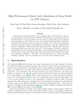 High Performance Monte Carlo Simulation of Ising Model on TPU Clusters