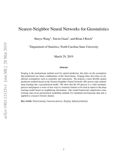 Nearest-Neighbor Neural Networks for Geostatistics
