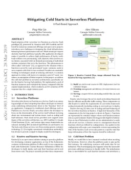 Mitigating Cold Starts in Serverless Platforms: A Pool-Based Approach