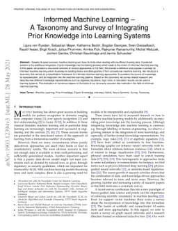 Informed Machine Learning -- A Taxonomy and Survey of Integrating
  Knowledge into Learning Systems
