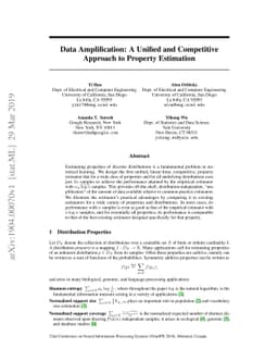 Data Amplification: A Unified and Competitive Approach to Property
  Estimation