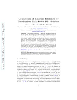 Consistency of Bayesian Inference for Multivariate Max-Stable
  Distributions