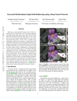 Fast and Full-Resolution Light Field Deblurring using a Deep Neural
  Network