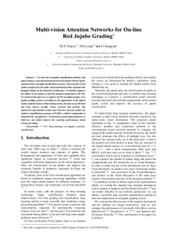 Multi-vision Attention Networks for On-line Red Jujube Grading