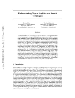 Understanding Neural Architecture Search Techniques