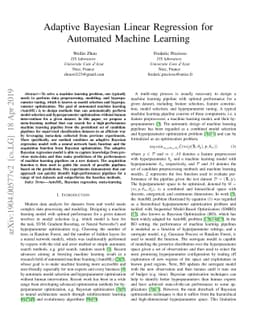 Adaptive Bayesian Linear Regression for Automated Machine Learning