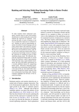 Ranking and Selecting Multi-Hop Knowledge Paths to Better Predict Human
  Needs