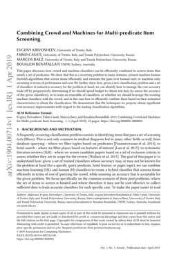 Combining Crowd and Machines for Multi-predicate Item Screening