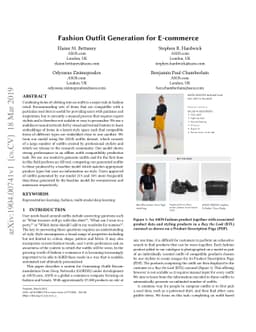 Fashion Outfit Generation for E-commerce