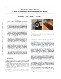 Adversarial camera stickers: A physical camera-based attack on deep
  learning systems