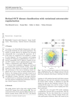Retinal OCT disease classification with variational autoencoder
  regularization