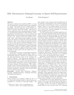 DSL: Discriminative Subgraph Learning via Sparse Self-Representation