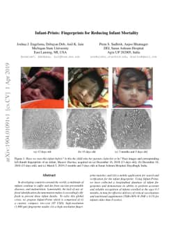 Infant-Prints: Fingerprints for Reducing Infant Mortality