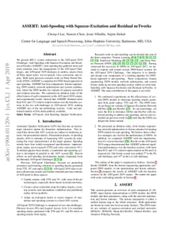 ASSERT: Anti-Spoofing with Squeeze-Excitation and Residual neTworks