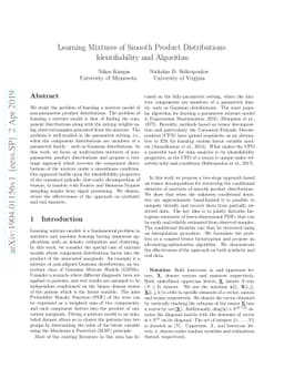 Learning Mixtures of Smooth Product Distributions: Identifiability and
  Algorithm