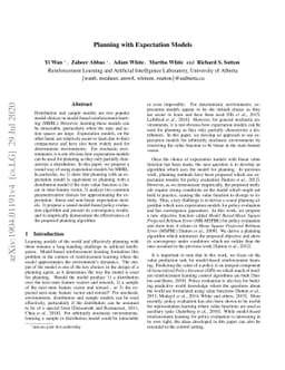 Planning with Expectation Models