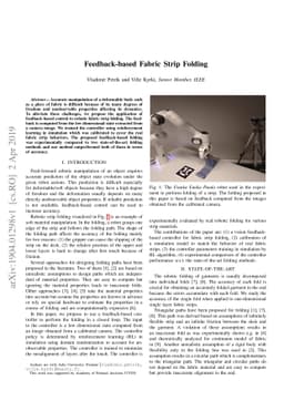 Feedback-based Fabric Strip Folding