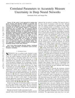 Correlated Parameters to Accurately Measure Uncertainty in Deep Neural
  Networks