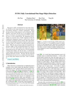 FCOS: Fully Convolutional One-Stage Object Detection