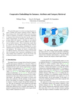 Cooperative Embeddings for Instance, Attribute and Category Retrieval