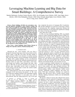 Leveraging Machine Learning and Big Data for Smart Buildings: A
  Comprehensive Survey