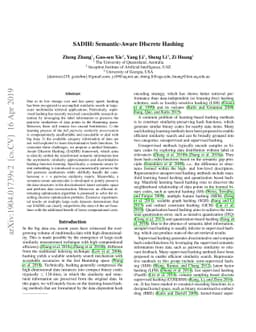 SADIH: Semantic-Aware DIscrete Hashing