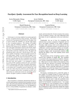 FaceQnet: Quality Assessment for Face Recognition based on Deep Learning