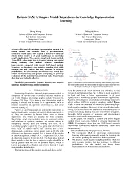 Defeats GAN: A Simpler Model Outperforms in Knowledge Representation
  Learning