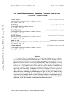 The Medical Deconfounder: Assessing Treatment Effects with Electronic
  Health Records