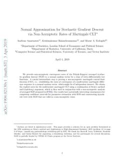 Normal Approximation for Stochastic Gradient Descent via Non-Asymptotic
  Rates of Martingale CLT