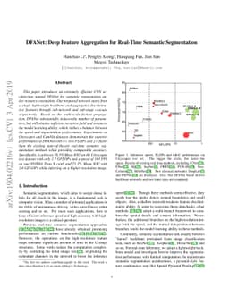 DFANet: Deep Feature Aggregation for Real-Time Semantic Segmentation