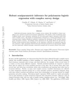 Robust semiparametric inference for polytomous logistic regression with
  complex survey design