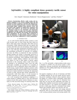 Soft-bubble: A highly compliant dense geometry tactile sensor for robot
  manipulation