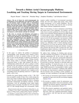 Towards a Robust Aerial Cinematography Platform: Localizing and Tracking
  Moving Targets in Unstructured Environments