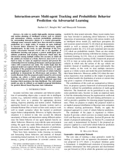 Interaction-aware Multi-agent Tracking and Probabilistic Behavior
  Prediction via Adversarial Learning