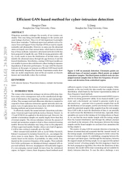 Efficient GAN-based method for cyber-intrusion detection