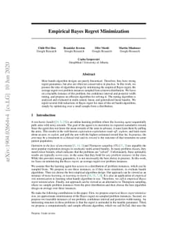 Empirical Bayes Regret Minimization