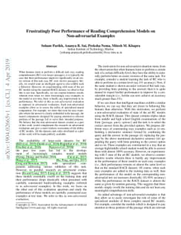 Frustratingly Poor Performance of Reading Comprehension Models on
  Non-adversarial Examples