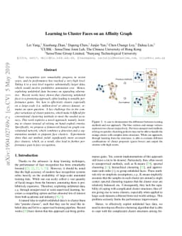 Learning to Cluster Faces on an Affinity Graph