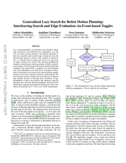 Generalized Lazy Search for Robot Motion Planning: Interleaving Search
  and Edge Evaluation via Event-based Toggles