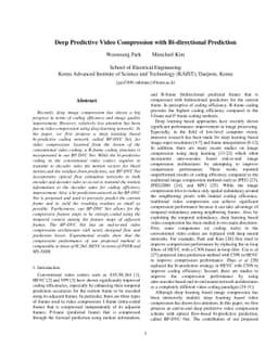 Deep Predictive Video Compression with Bi-directional Prediction