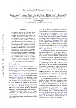 Convolutional Self-Attention Networks