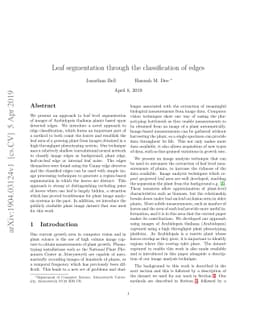 Leaf segmentation through the classification of edges