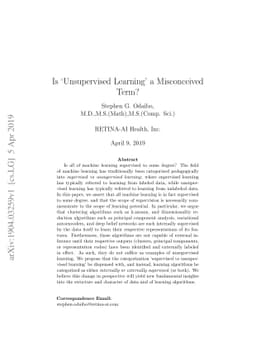 Is Únsupervised Learning' a Misconceived Term?