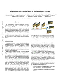A Variational Auto-Encoder Model for Stochastic Point Processes